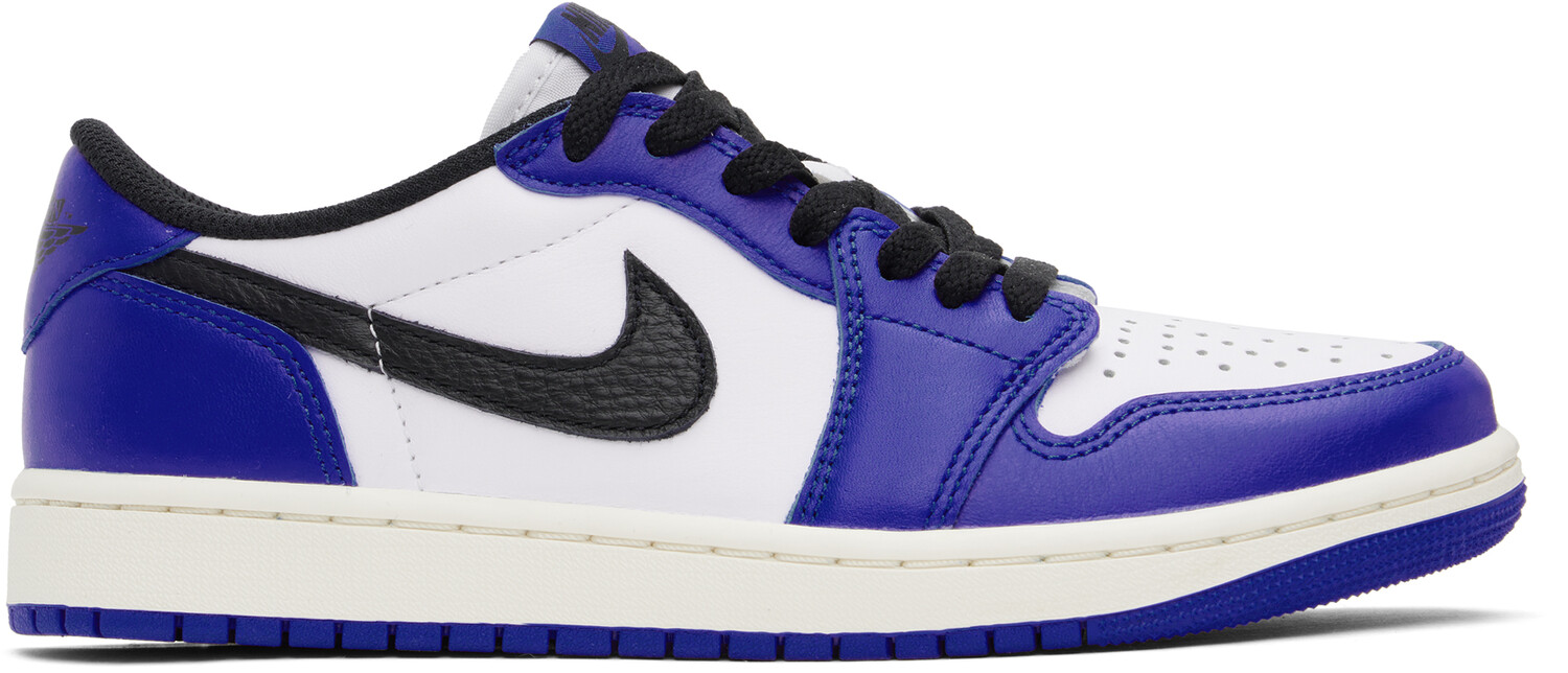 

Кроссовки Air Jordan 1 Low темно-синего и белого цвета Nike Jordan