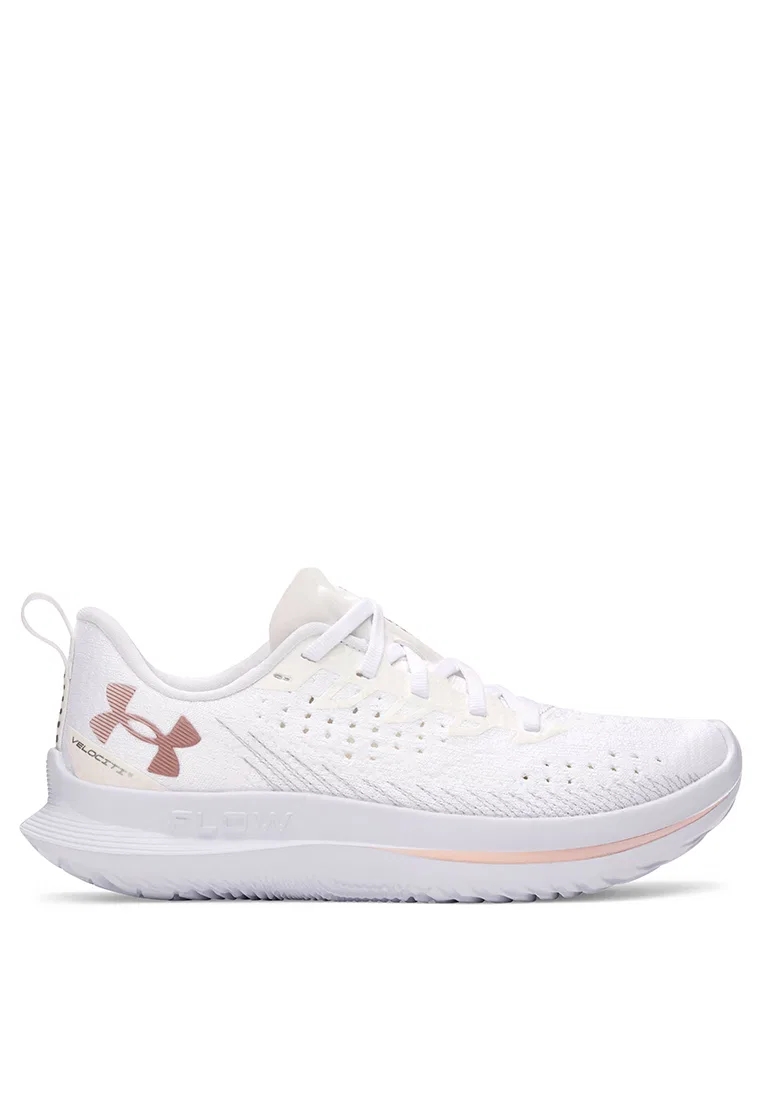 Кроссовки, для бега, Velociti 4 Under Armour, белый/розовый