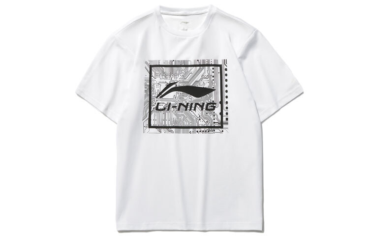 

Спортивная модная коллекция футболок для мужчин, белая Lining, белый
