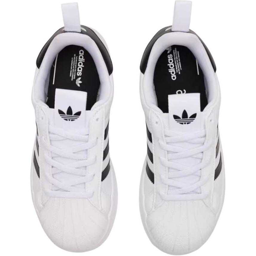 AdiFOM Superstar Low Top Детские скейтбординговые кроссовки Белый/Черный/Золотой Детские Adidas Originals — фото 4