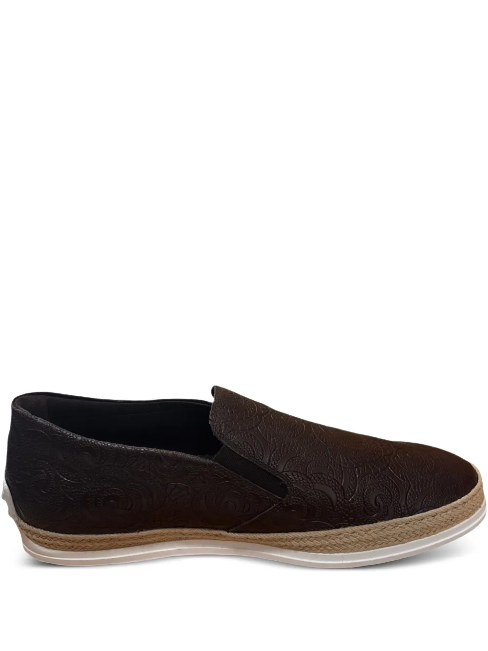 

Лоферы с тиснением TOD'S, коричневый