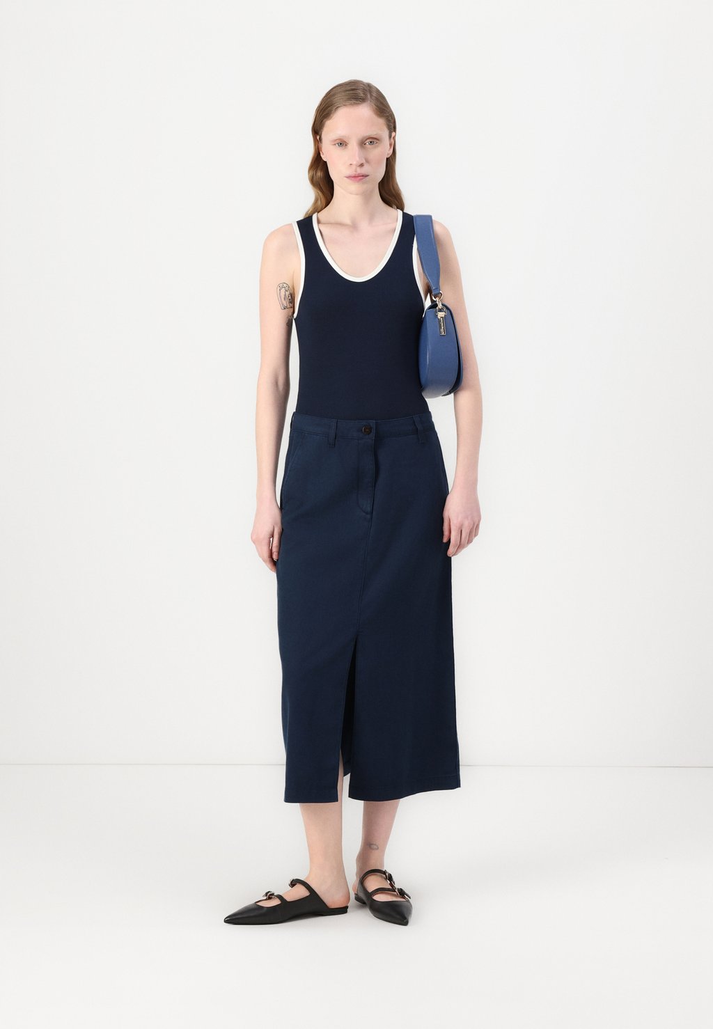 Джинсовая юбка MIDI SKIRT Tommy Hilfiger, темно-синий — фото 2