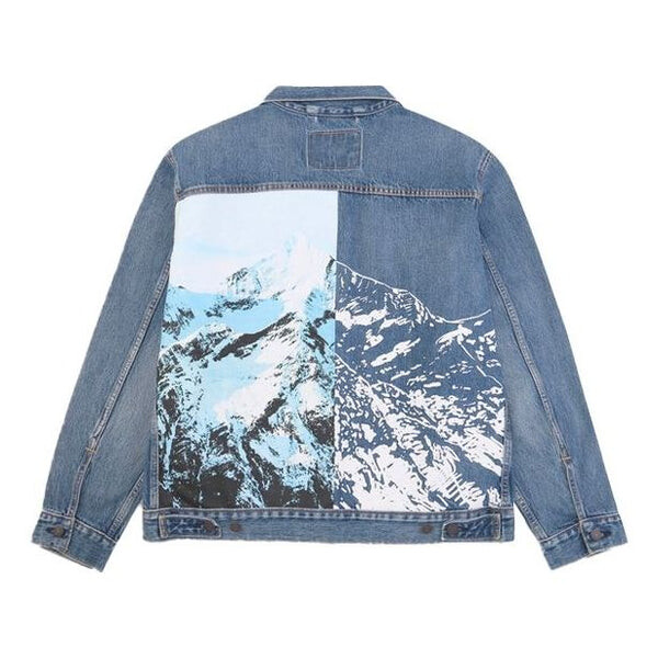 

Куртка Men's Levis lapel Large Printing Denim Jacket Denim, цвет tan