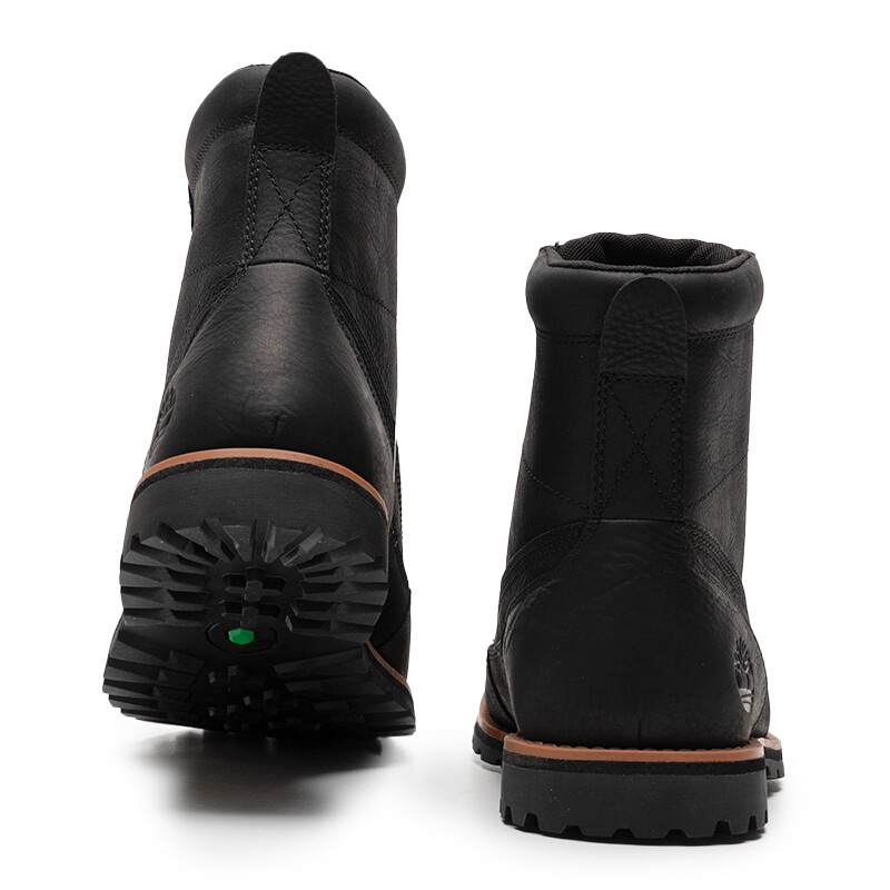 Мужские уличные ботинки Timberland высокие из кожи, черный — фото 4