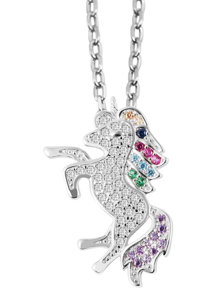

Adeliás Детский кулон - кулон в виде единорога из серебра 925 пробы с кубическим цирконием в серебряной оправе