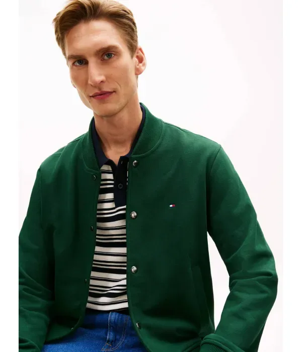Незаменимая куртка-бомбер regular fit Tommy Hilfiger, бутылочно-зеленый — фото 4