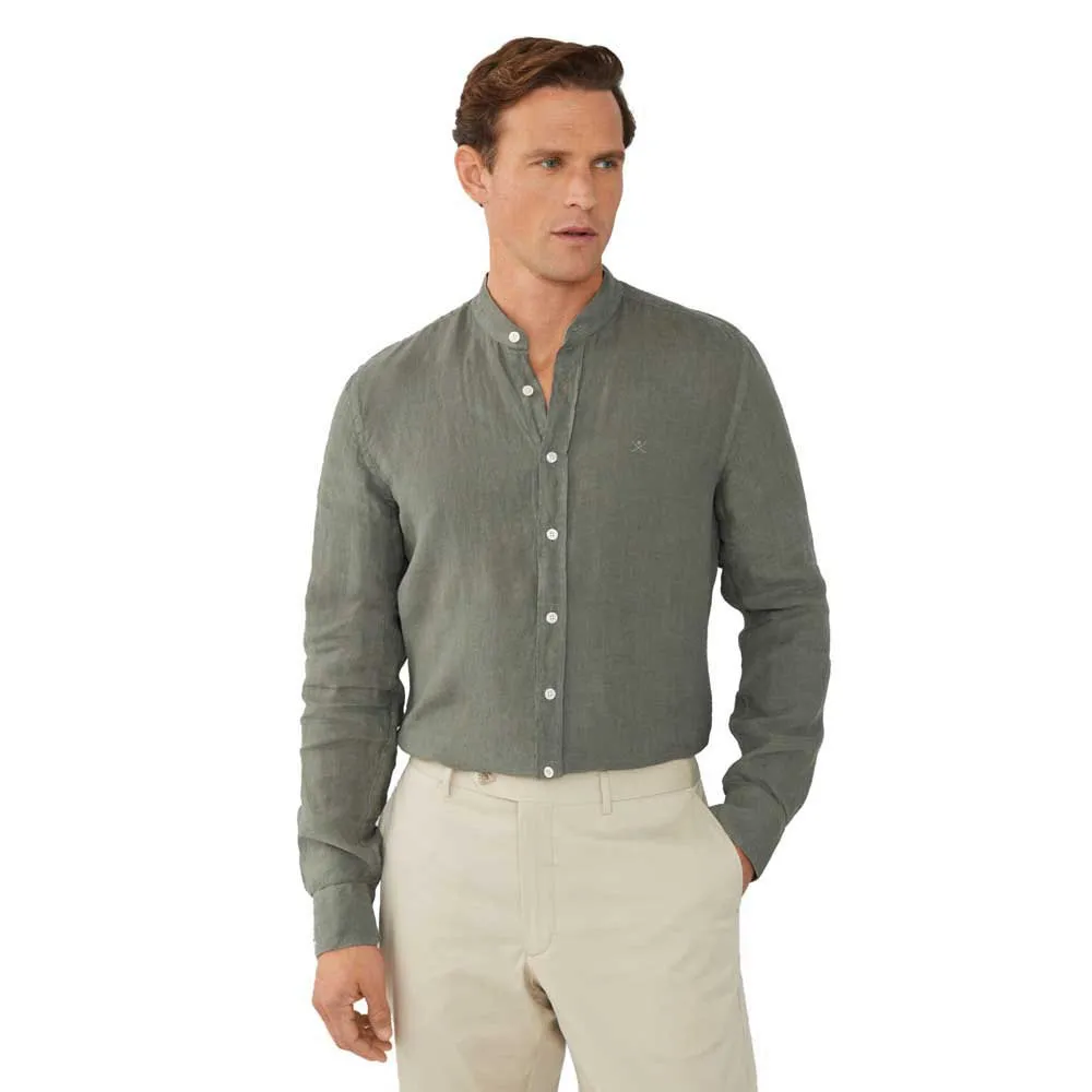 

Рубашка Hackett Garment Dye Linen, зеленый