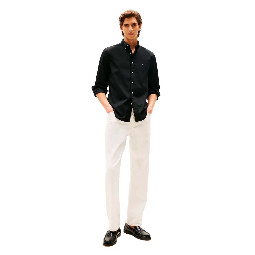 Рубашка с длинным рукавом Tommy Hilfiger Core Flex Regular Fit, черный — фото 4