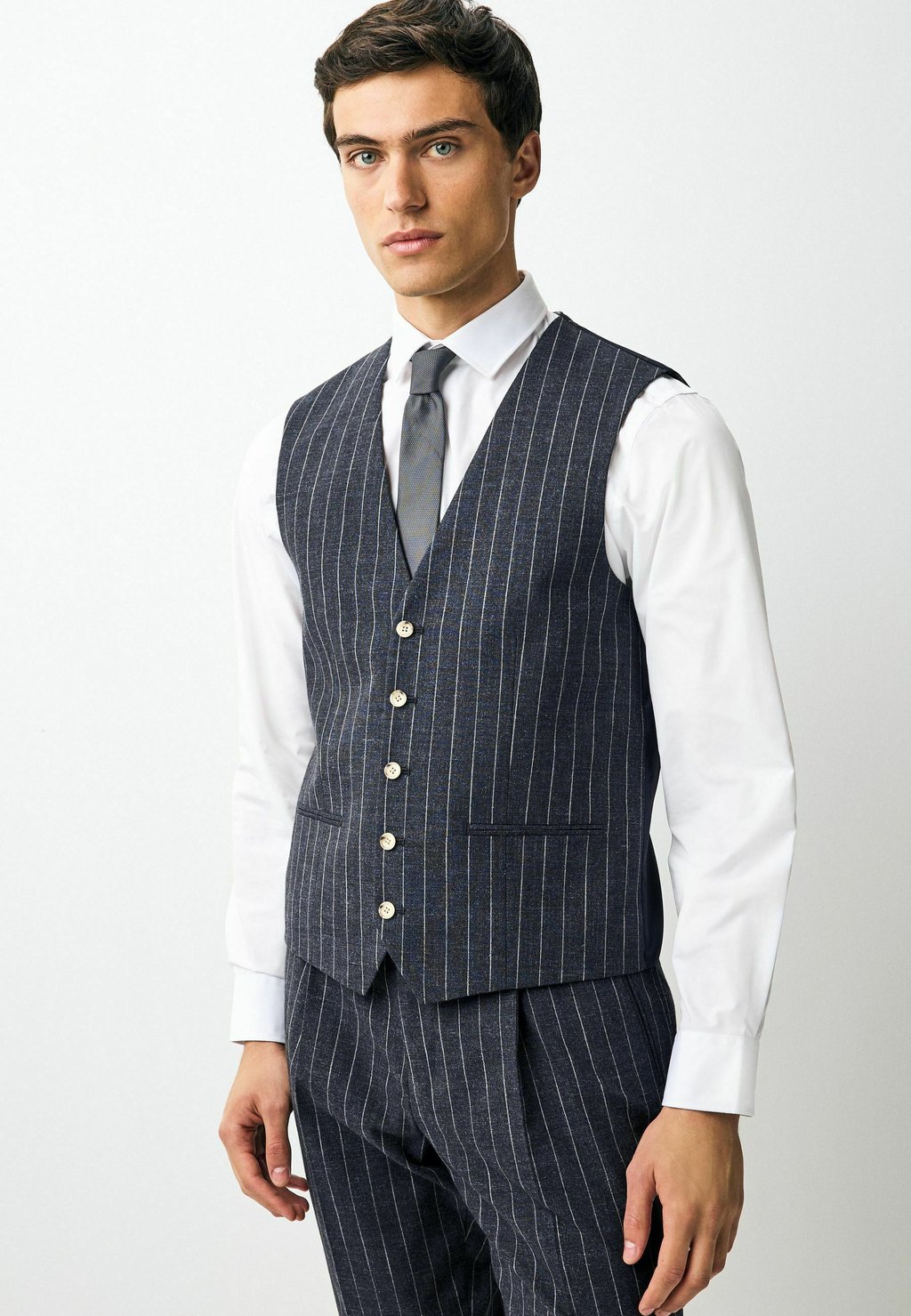 

Жилет REGUALR FIT STRIPED Next, синий