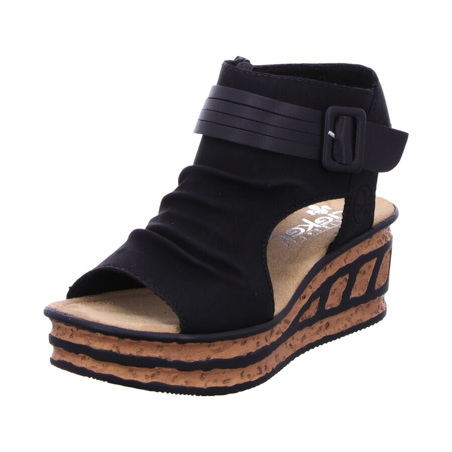 Босоножки на высоком каблуке Rieker Sandals, черный