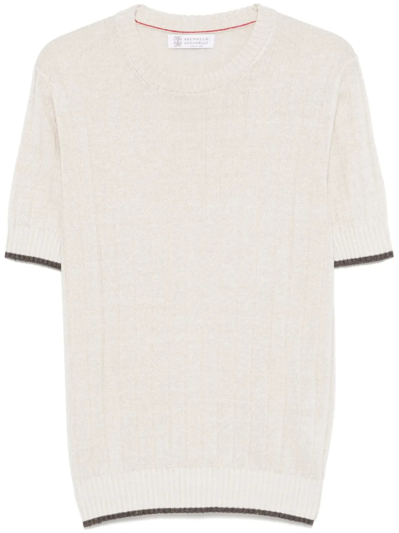 

Brunello Cucinelli футболка в рубчик, нейтральный