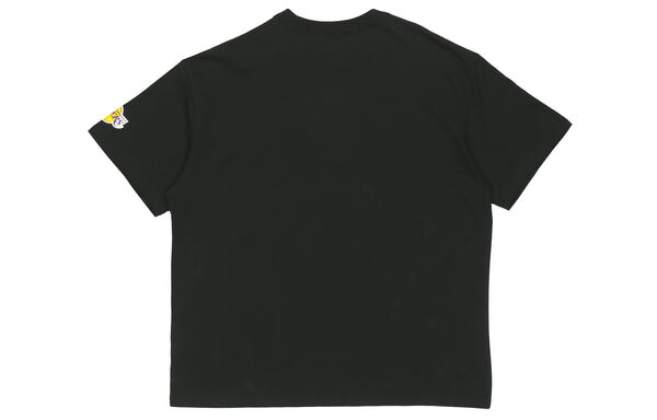 Футболка Air Jordan NBA Los Angeles Lakers Alphabet Printing Basketball Sports Round Neck Short Sleeve Black, черный — фото 2