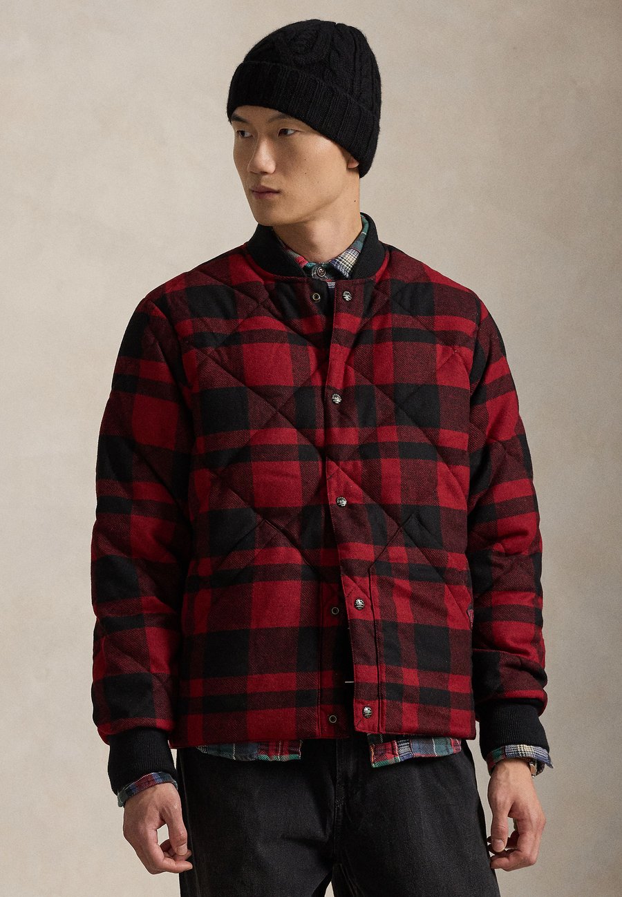 

Куртка Polo Ralph Lauren PLAID QUILTED WOOL-BLEND BOMBER JACKET, Black