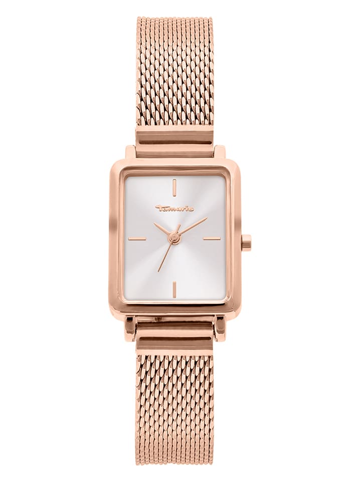 

Tamaris Кварцевые часы в цвете розовое золото/белый