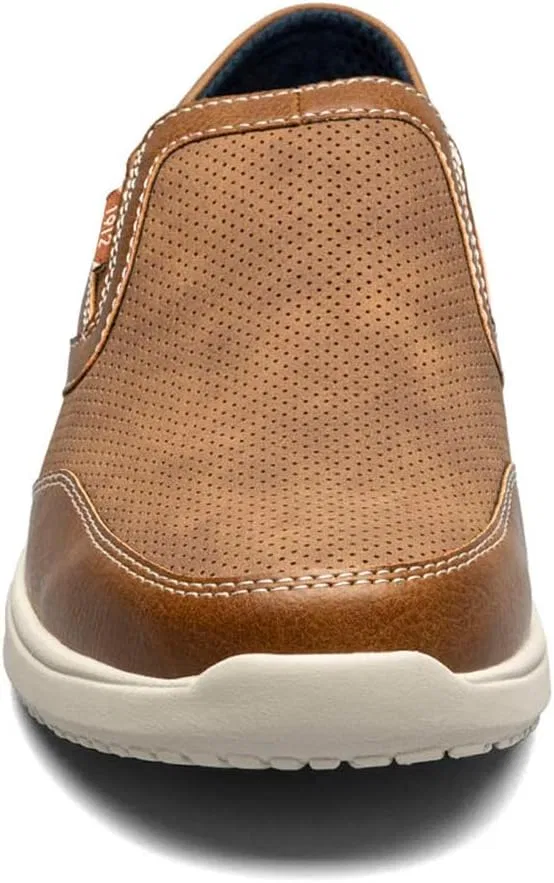 Мужские мокасины Nunn Bush Conway Ez с закрытым носком и мягким верхом, Light Brown — фото 4