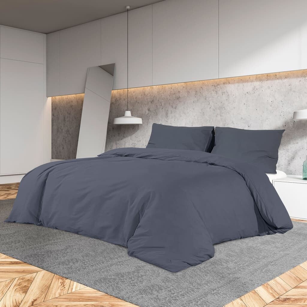 

Комплект постельного белья Cloris Designer Furniture Антрацит 200x200 см Светлая микрофибра Новинка 2024 г Vidaxl, серый
