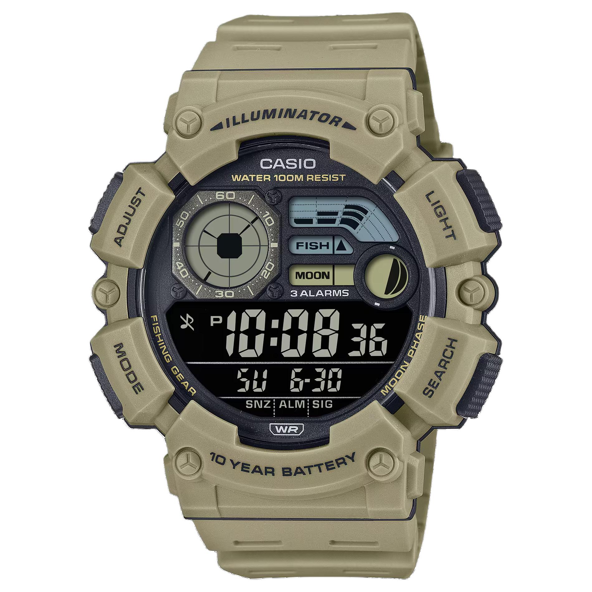 

CASIO Часы Unisex DIGITAL Series Black Watch WS1500H-5BV, Black Dial