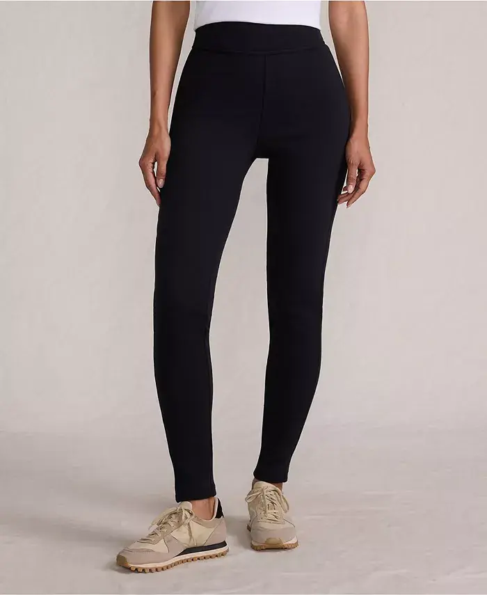 

Женские леггинсы High Rise с карманами и флисовой подкладкой Lands' End, черный