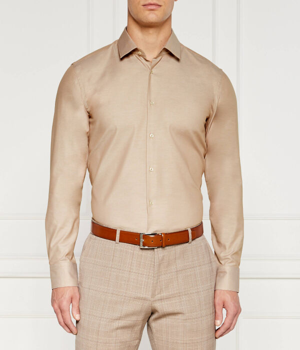 

Рубашка мужская Boss хлопковая, бежевый