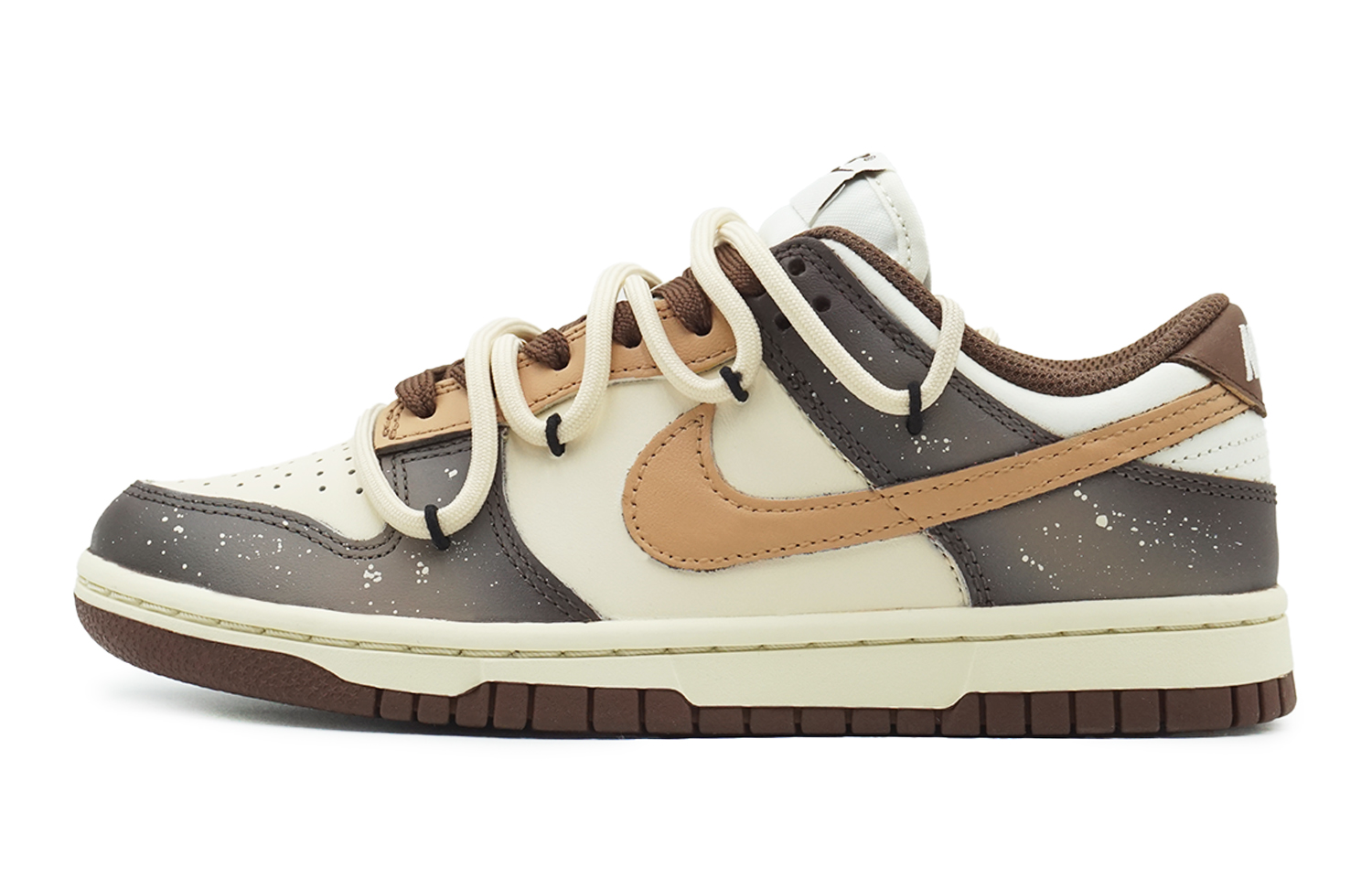 

Кроссовки Nike Dunk Skateboarding Shoes Women's Low-top Rice Brown Gray, серый