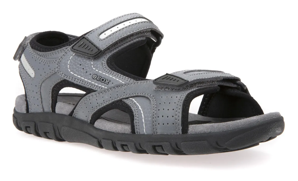 

Сандалии Geox "UOMO SANDAL STRADA", летняя обувь, обувь на липучке, уличные сандалии, в треккинговом стиле, серый