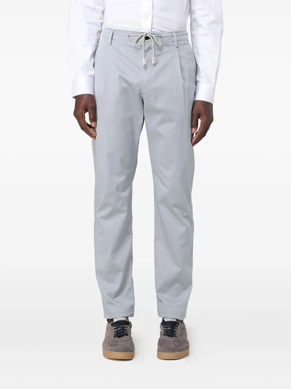 

Плиссированные брюки на завязках Eleventy, синий