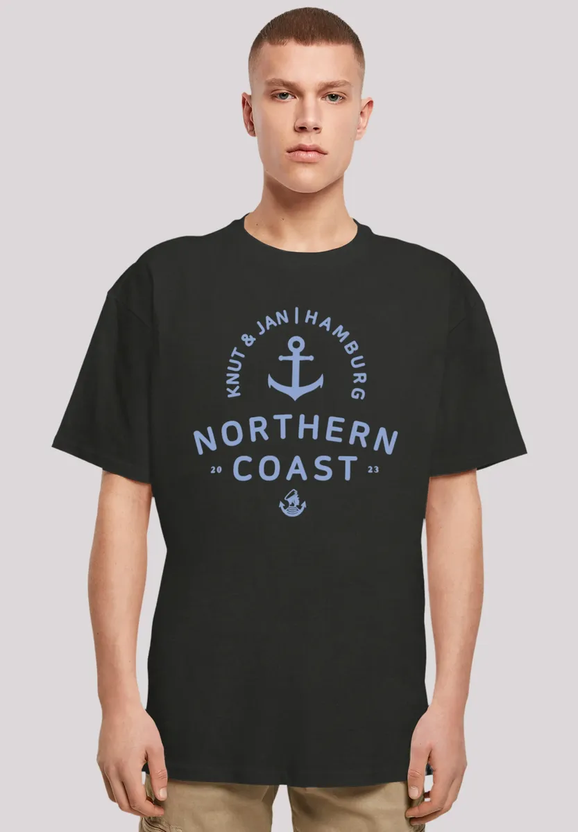 

F4NT4STIC Футболка "Nordsee Knut & Jan Hamburg", принт, черный