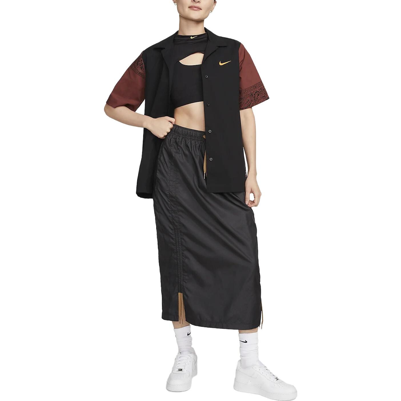 Женская рубашка Nike, цвет Black — фото 3