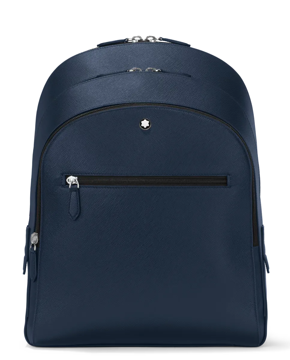 

Синий кожаный мужской рюкзак Montblanc
