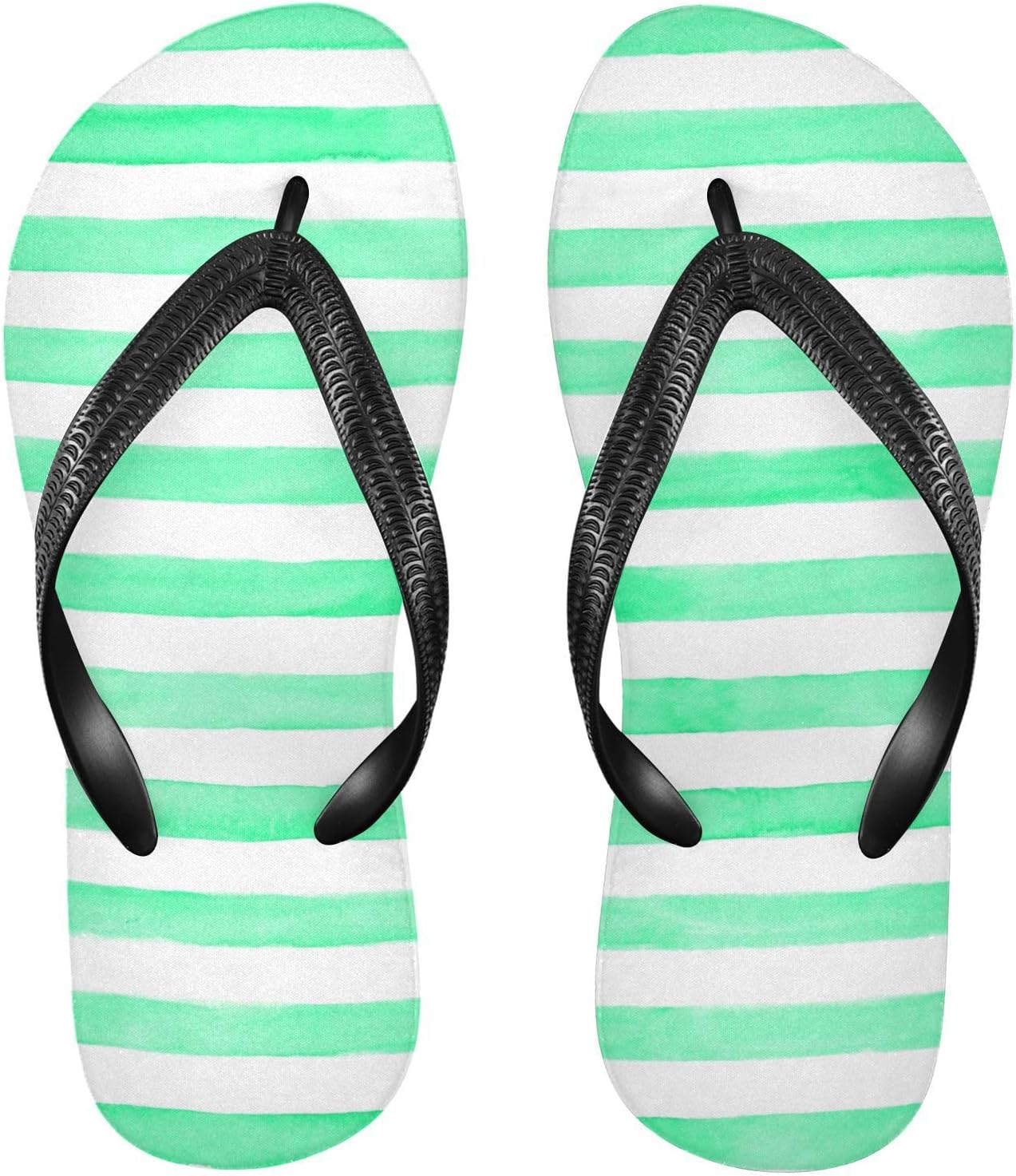 

Женские и мужские сандалии SPRIPORT Stripe Slim Flip Flops, удобные повседневные шлепанцы с амортизирующей подошвой и противоскользящей резиновой подошвой, сандалии для прогулок, пляжа и летнего отдыха, зеленый