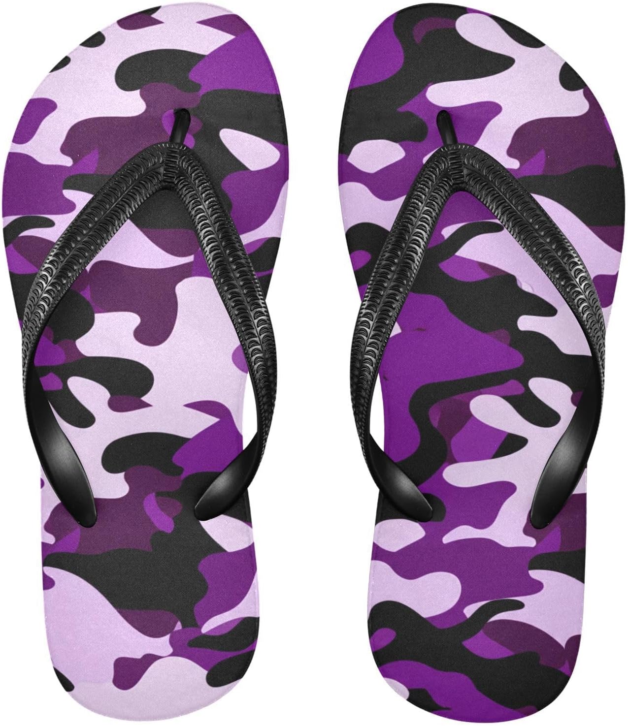 

Мужские пляжные шлепанцы фиолетового камуфляжного цвета, резиновые, противоскользящие, летние, для душа и прогулок Sinestour