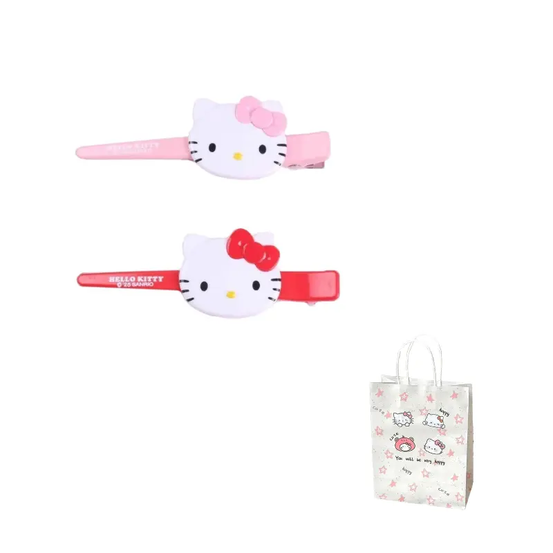 

Акриловые заколки для волос Hello Kitty для женщин Sanrio, hello kitty (красный+розовый)