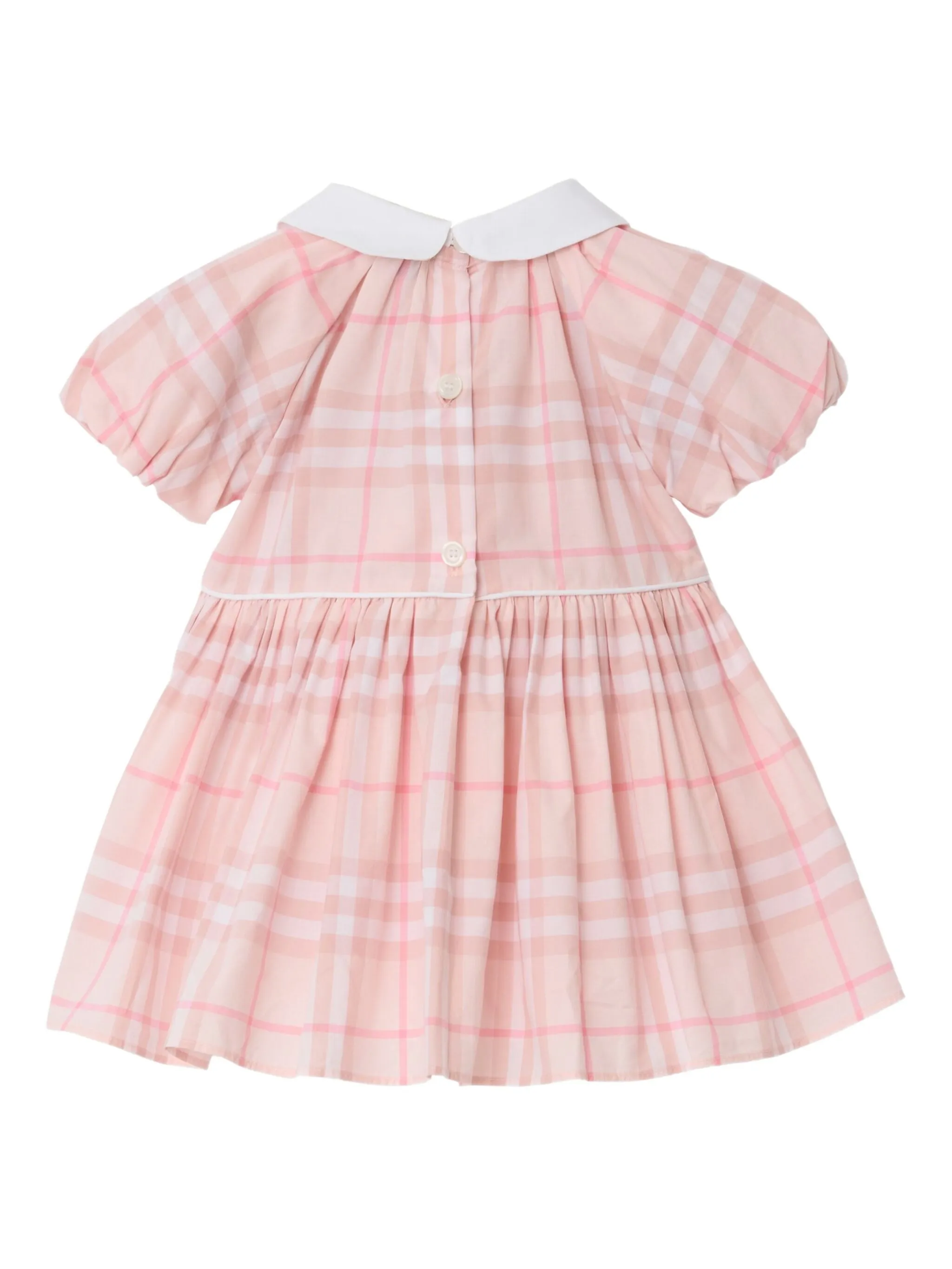 Комплект платья в клетку с воротником "Питер Пэн" (комплект из двух) Burberry Kids, розовый — фото 3