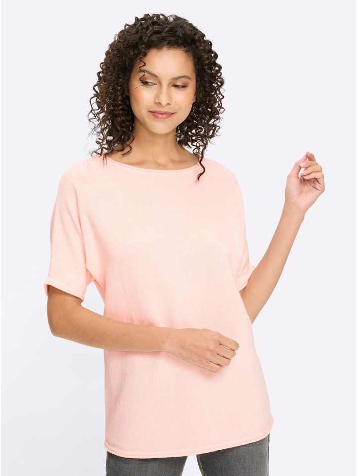 

Свитер с короткими рукавами светло-розового цвета Heine