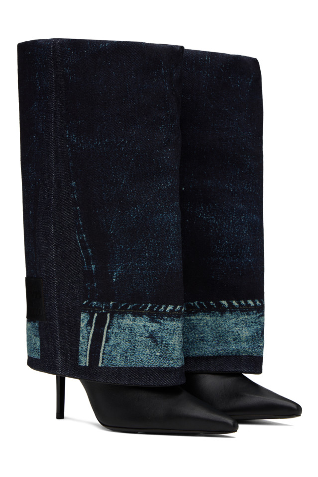 Jimmy Choo / Jean Paul Gaultier черные сапоги до колена с манжетой Jimmy Choo, мультиколор — фото 4