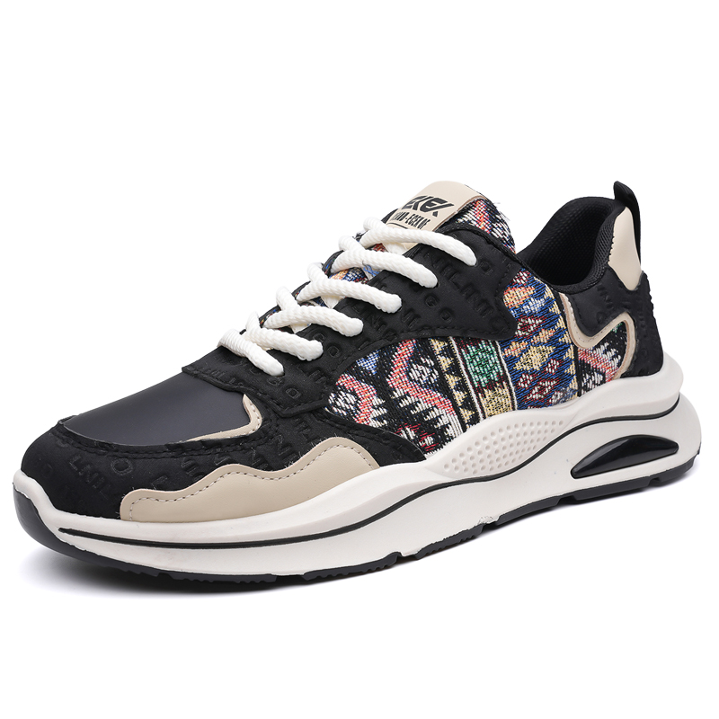 

PLAY COBBLER Мужские противоскользящие дышащие повседневные кеды с износостойкой подошвой черные, цвет Black