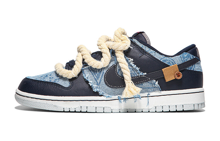 

Кроссовки Nike Dunk Skateboard Shoes Women's Low-Top Black Blue