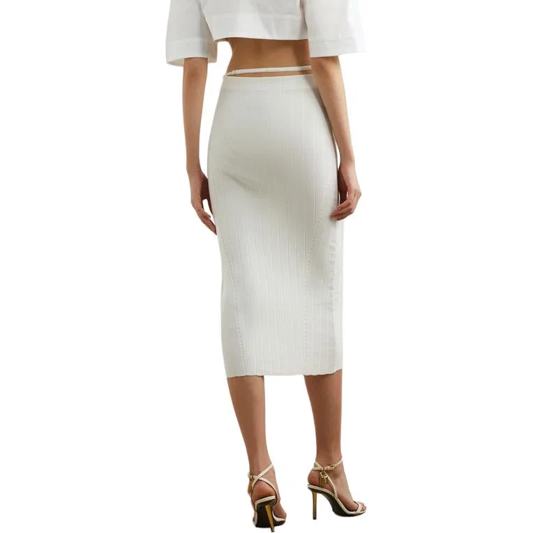 Женская повседневная длинная юбка Jacquemus, White — фото 2