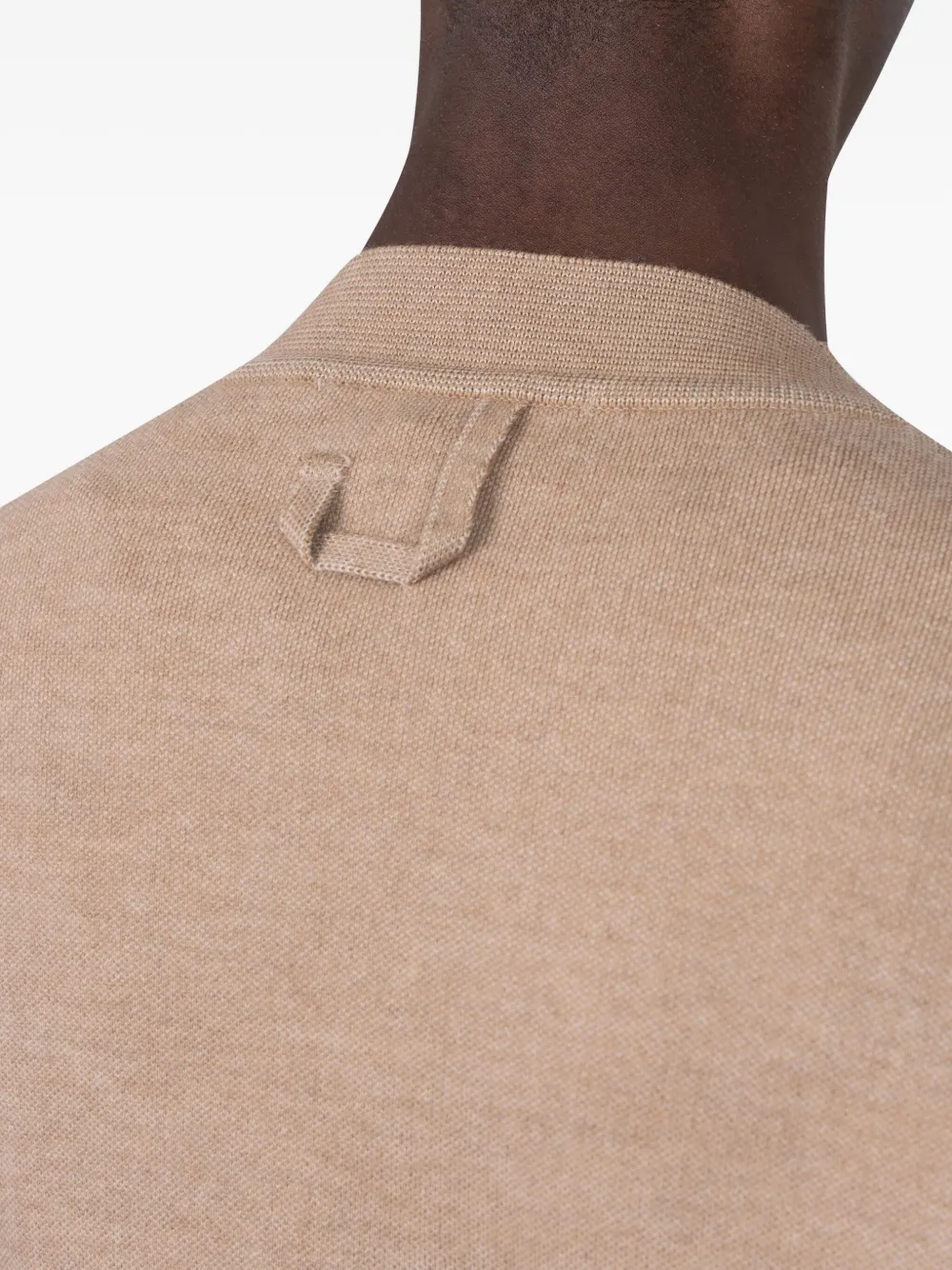 Кардиган с V-образным вырезом JACQUEMUS, нейтральный — фото 4