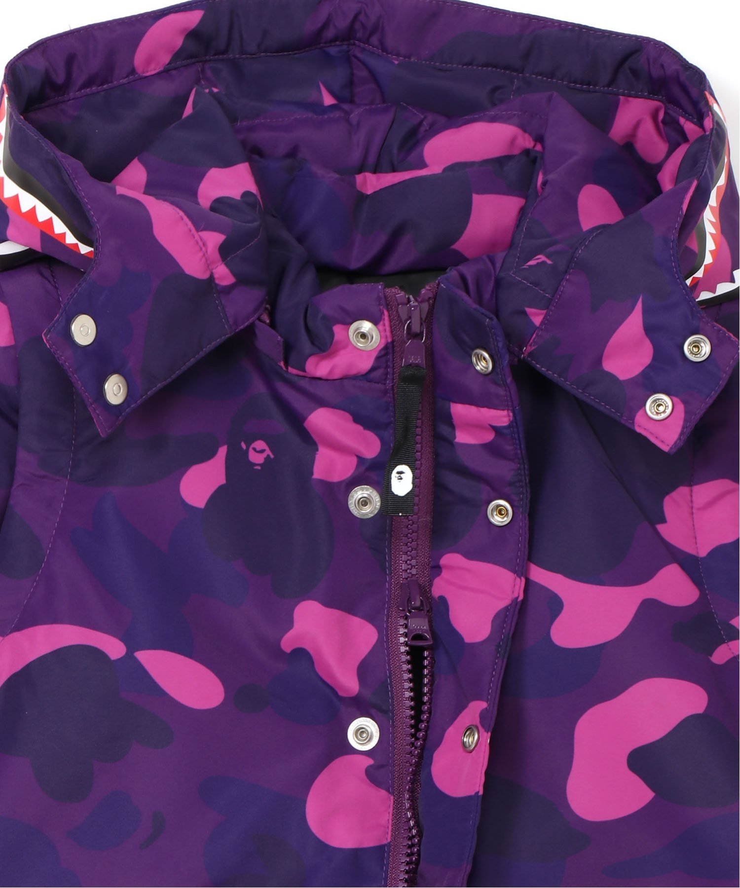 Пуховая куртка COLOR CAMO SHARK 4WAY A Bathing Ape, PURPLE — фото 3
