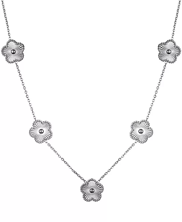 

Серебряное ожерелье с пятью листочками клевера, устойчивое к потускнению Adornia, silver