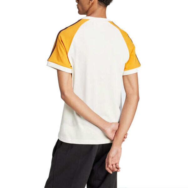 Футболка originals '80s premium 3-stripes t-shirt 'white yellow' asia sizing Adidas, белый — фото 2