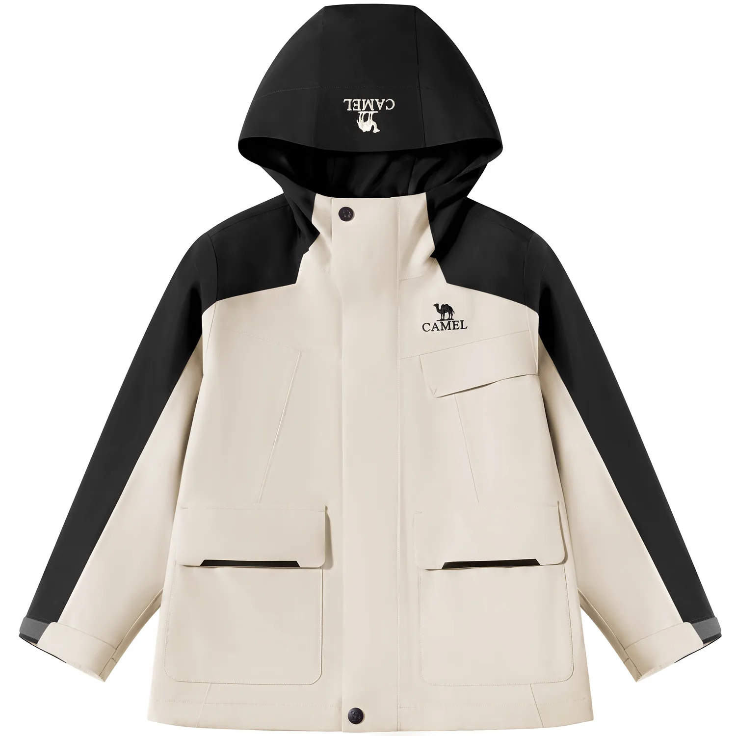 Ветровка для детей на все случаи погоды CAMEL, Phantom Black/Beige Apricot