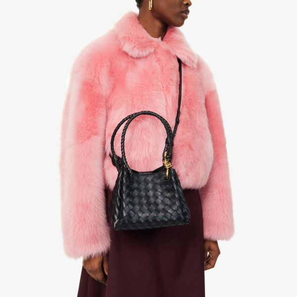 Сумка кожаная Bottega Veneta Parachute, черный — фото 2