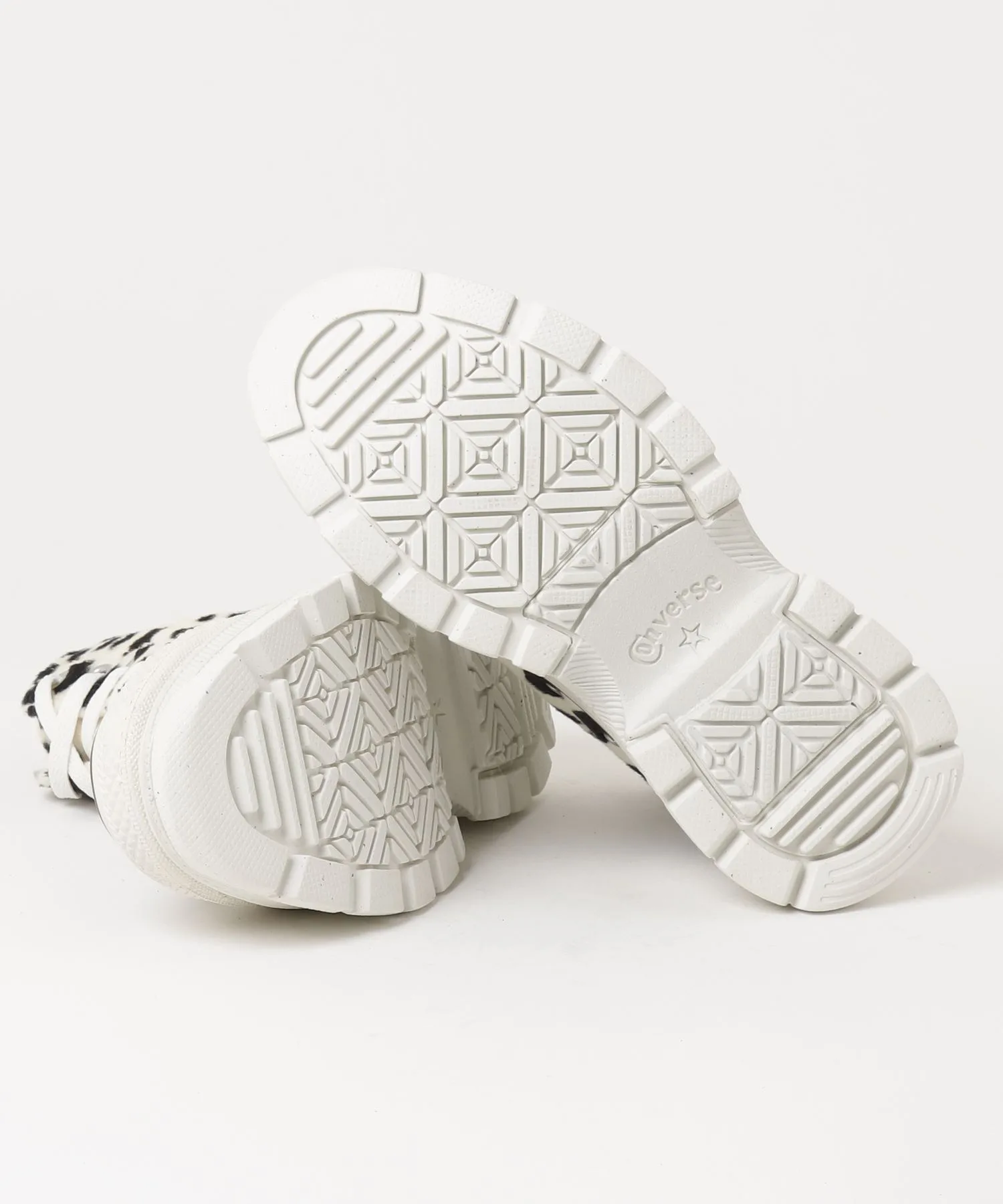 Мужские высокие кеды из текстиля Converse ALL STAR R TREKWAVE ANIMALFUR чёрно-белые — фото 3
