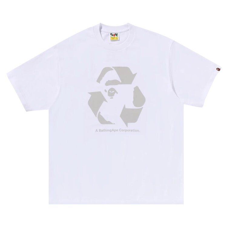

Футболка BAPE Recycle Motif Relaxed Fit Tee, белый
