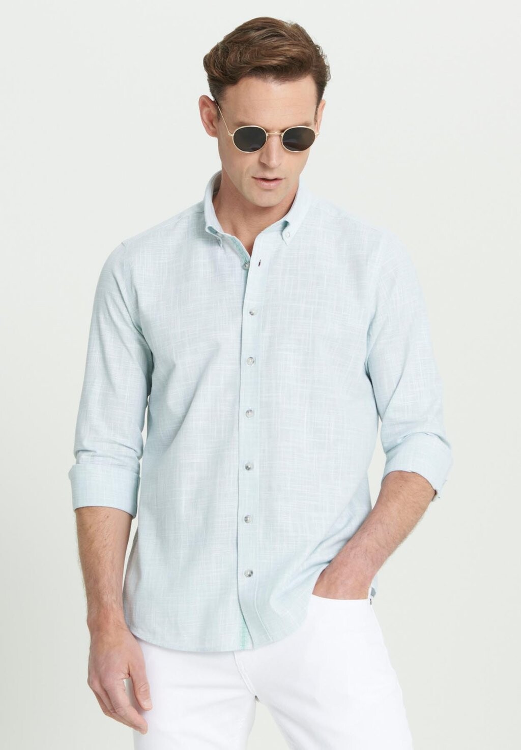 

Рубашка AC&CO / ALTINYILDIZ CLASSICS, светло-голубая