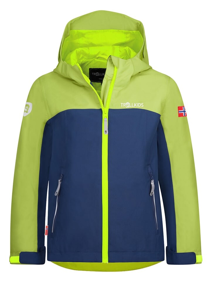 

Дождевик Trollkids Telemark, цвет grün/dunkelblau