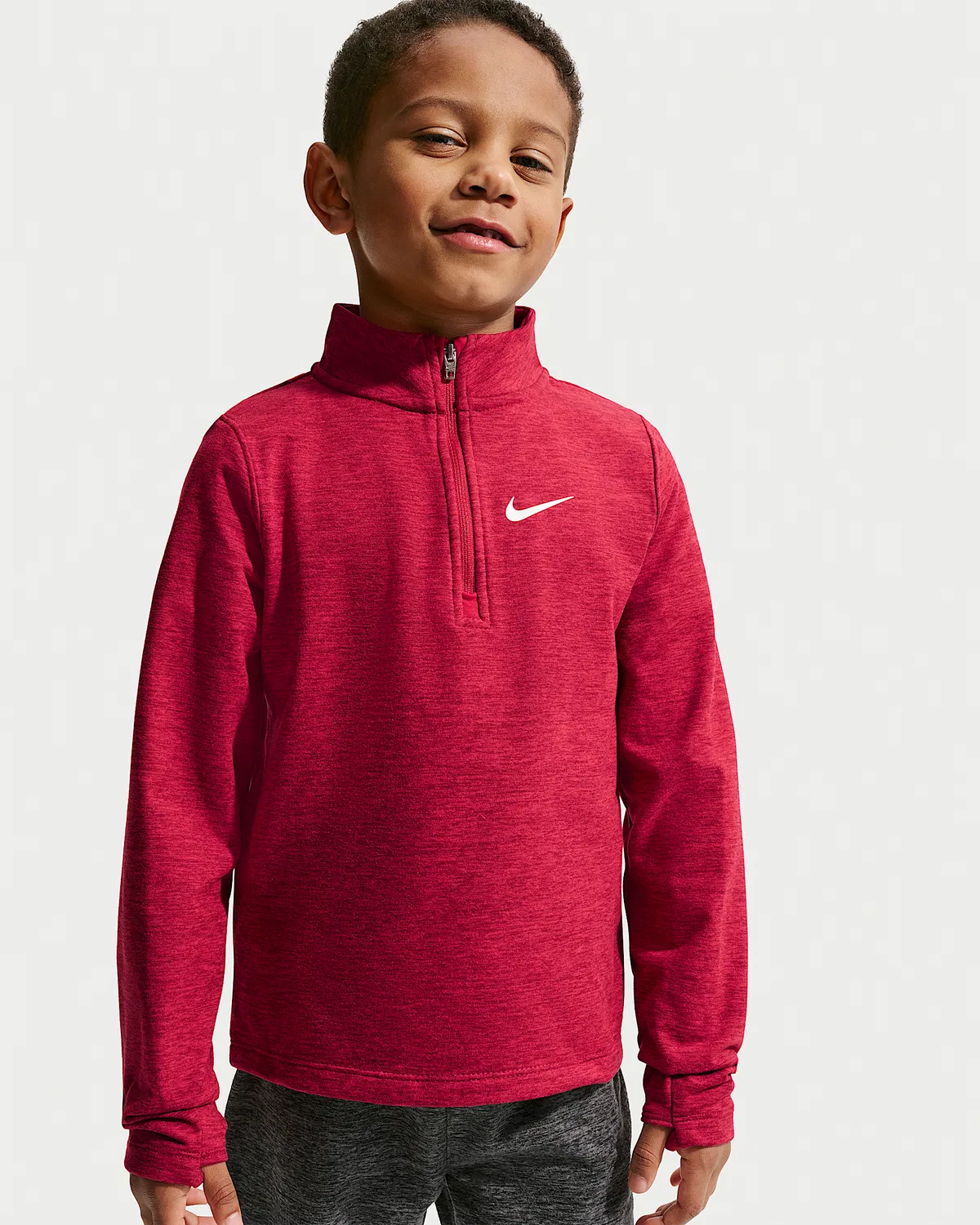 Детский комплект из двух предметов Quarter-Zip Sunset Nike, Black/Gym Red — фото 2