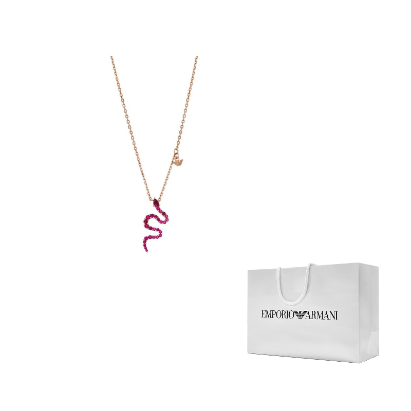 

EMPORIO ARMANI 14K розовое золото позолоченное серебро подвеска-кулон